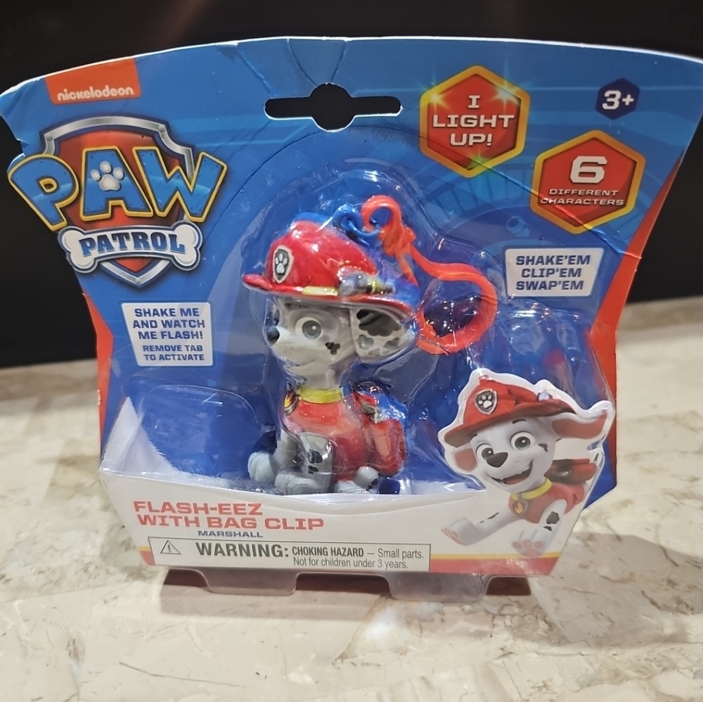 Paw Patrol FLASH-EEZ with Bag Clip - Motion Activated Clip Light